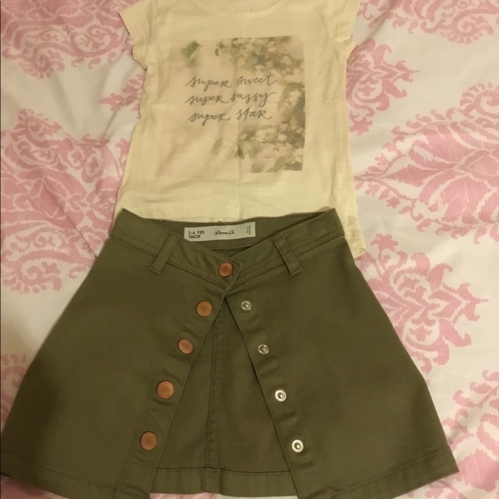 Shirt and skirt Combination. Shirt is Joyfolie